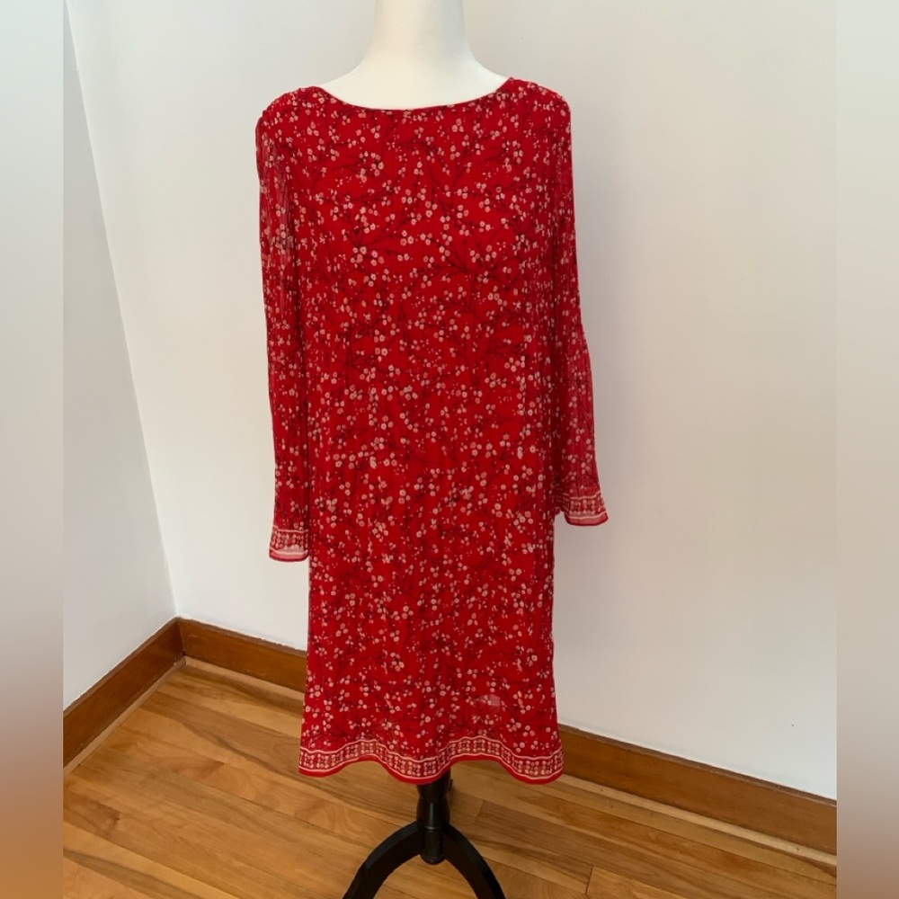 Max Studio Red Floral Dress